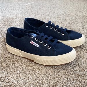 Superga navy sneakers, NWOT, never worn! Sz 37.5